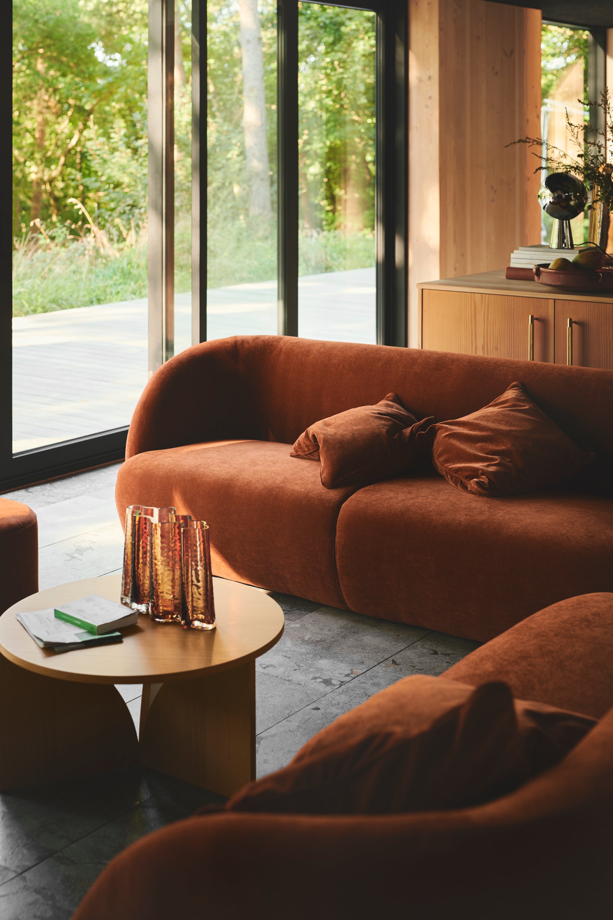 Paula 3 Moss Rust Sofa