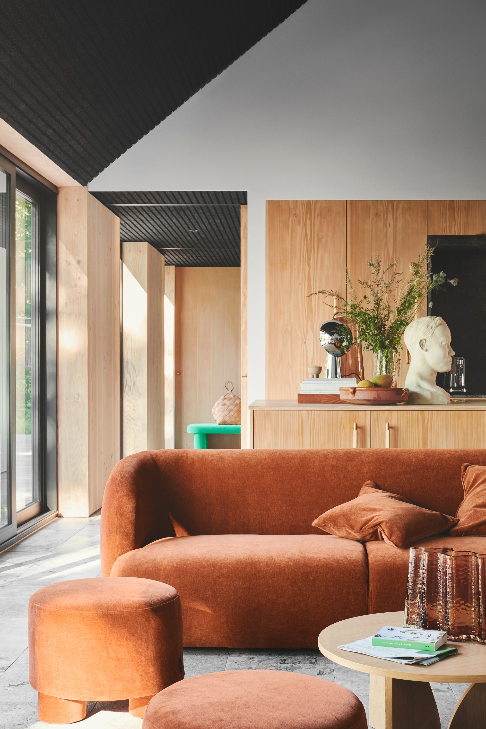 Paula 3 Moss Rust Sofa