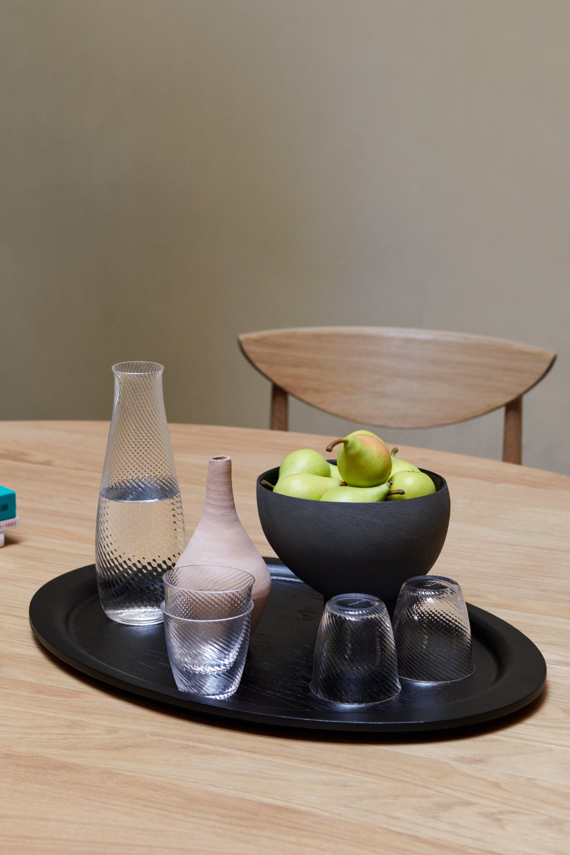 Collect SC64 fekete tölgy tálca