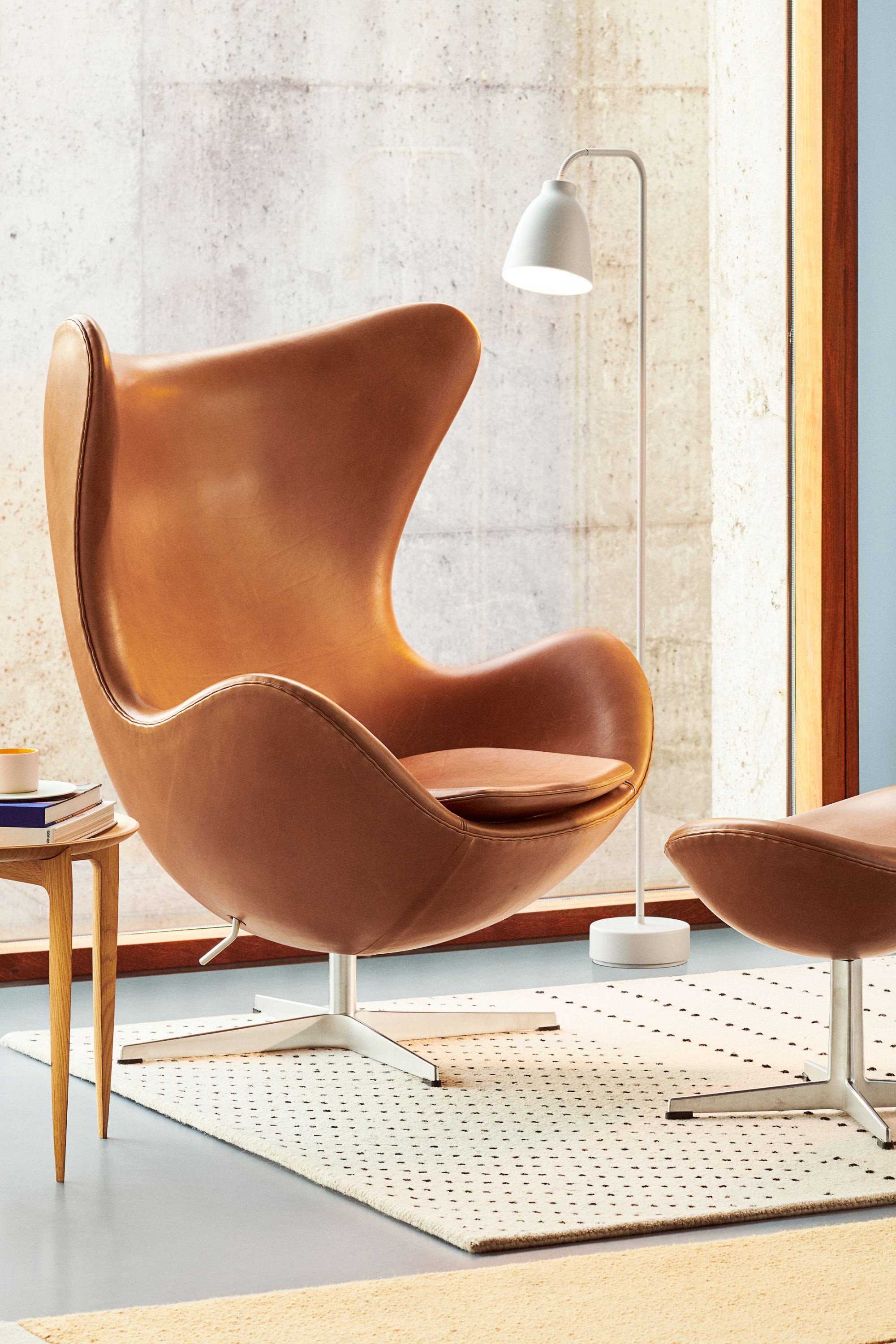 Egg™ Lounge Chair cognac leather