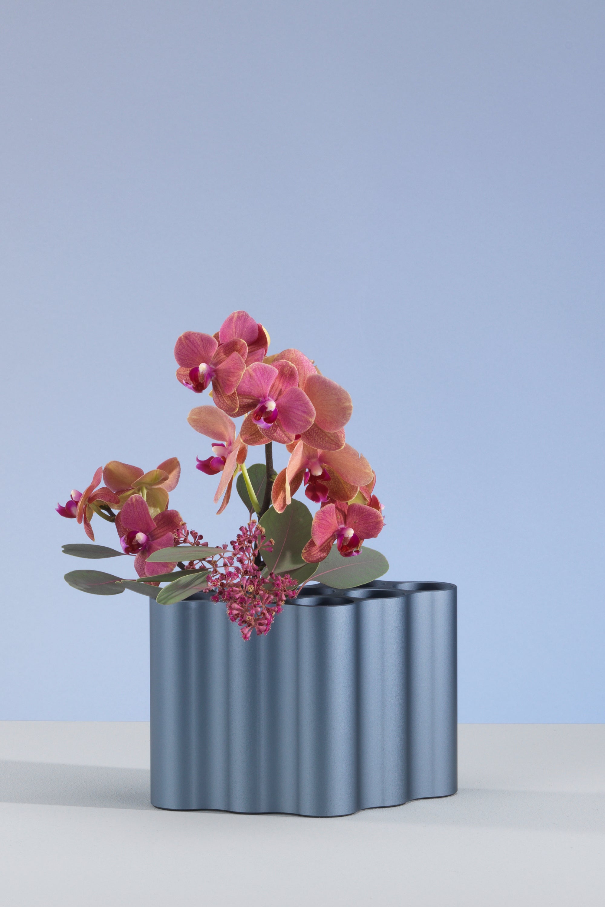 Nuage kicsi acélkék váza