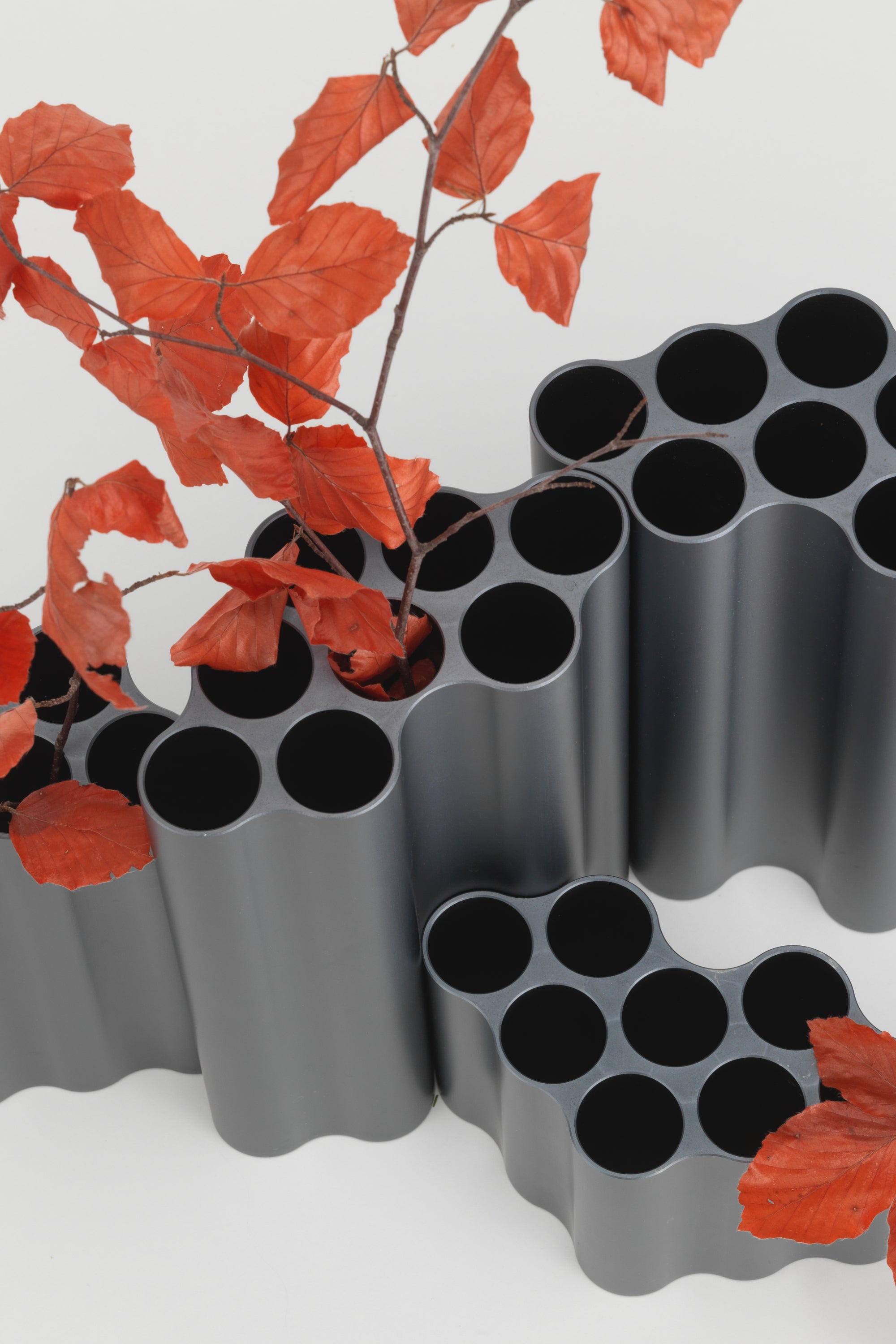 Nuage nagy acélkék váza