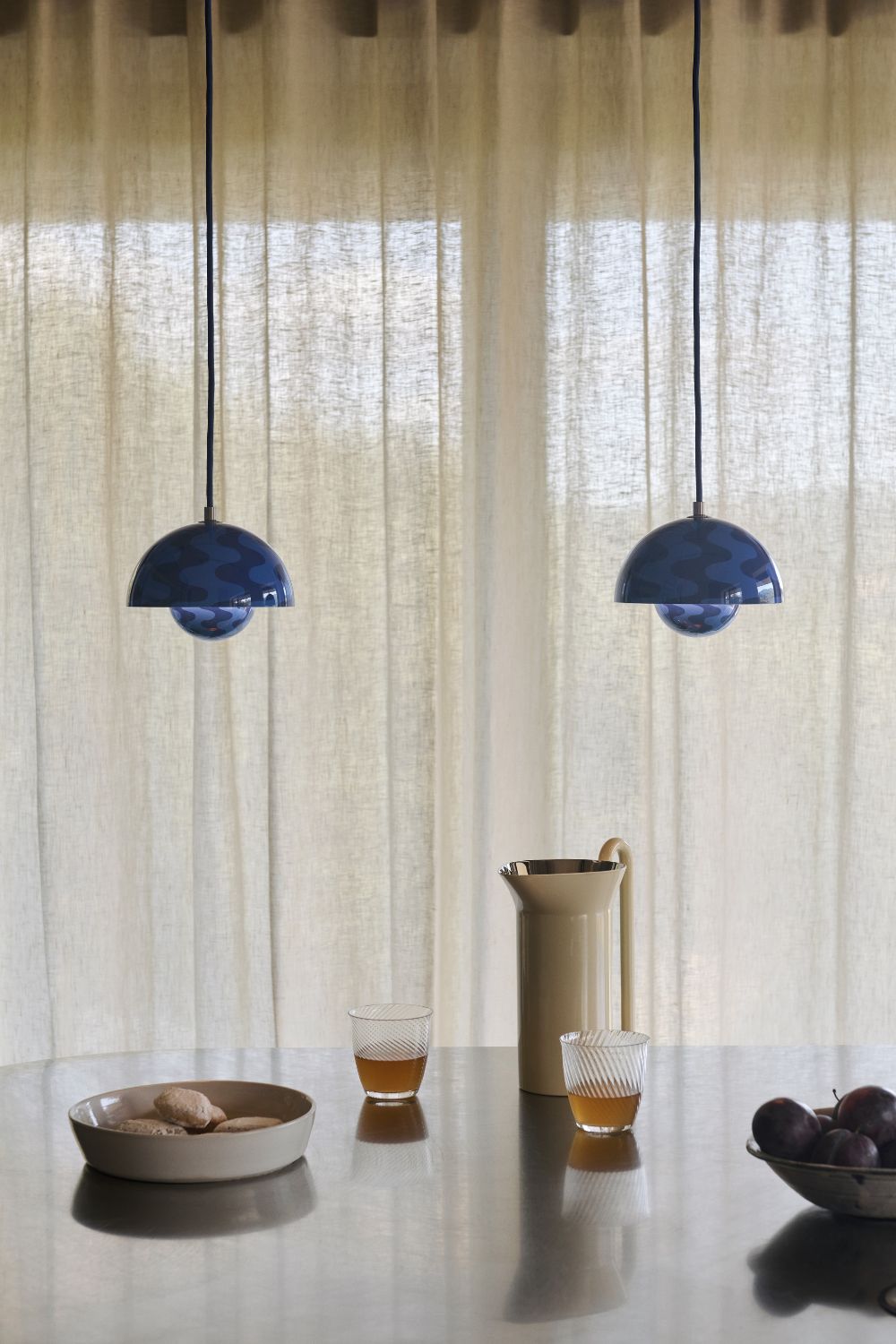 Flowerpot VP1 Cobalt and Twilight Blue Pattern | &Tradition | Home of Solinfo