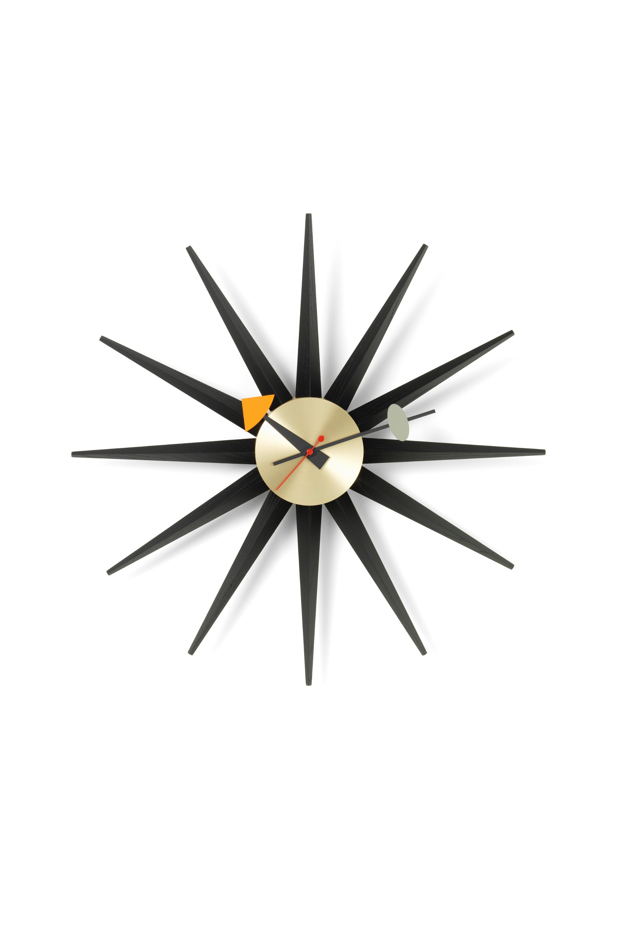 Sunburst black clock