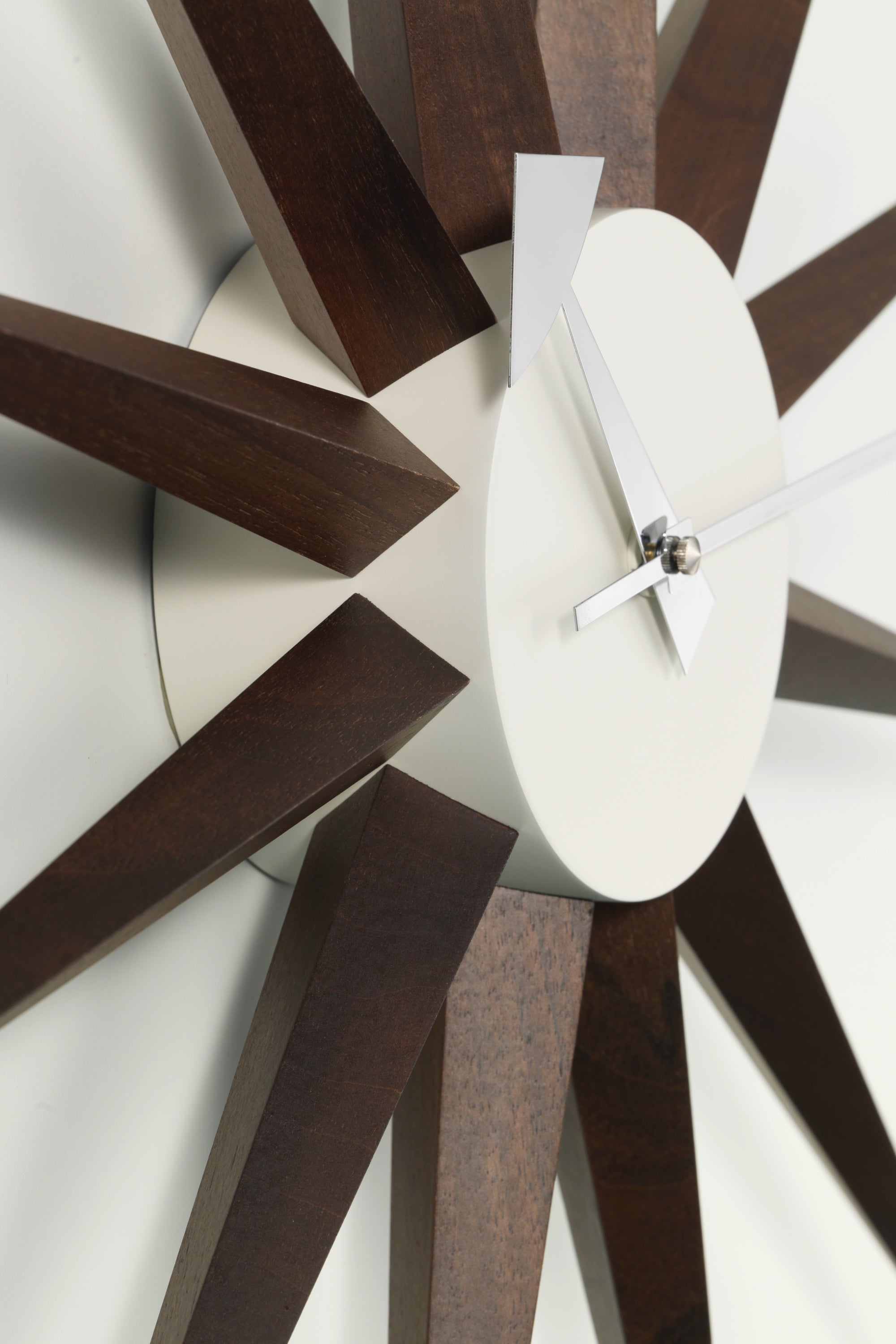 Sunburst walnut clock