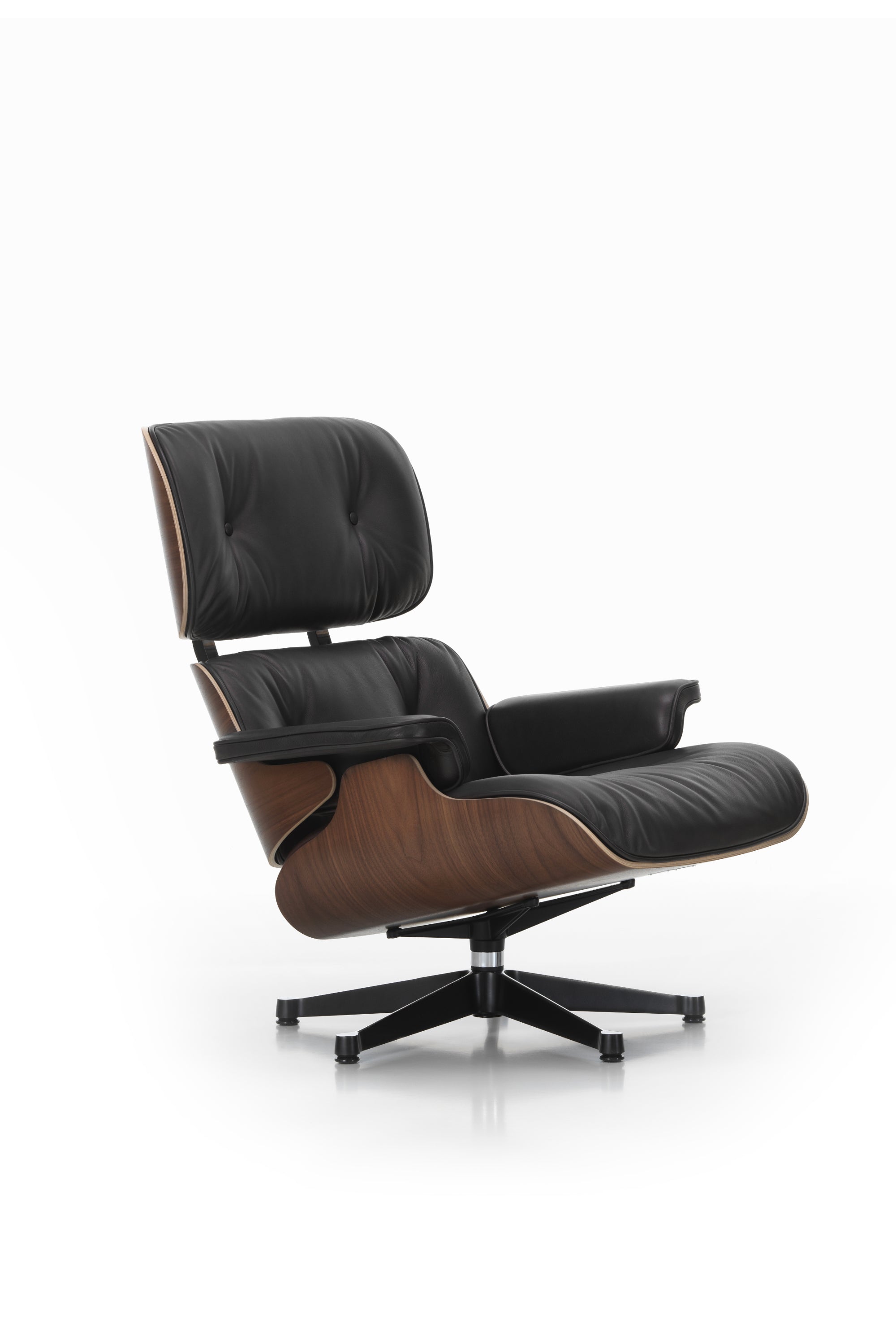 Eames Lounge Chair dark walnut, black leather