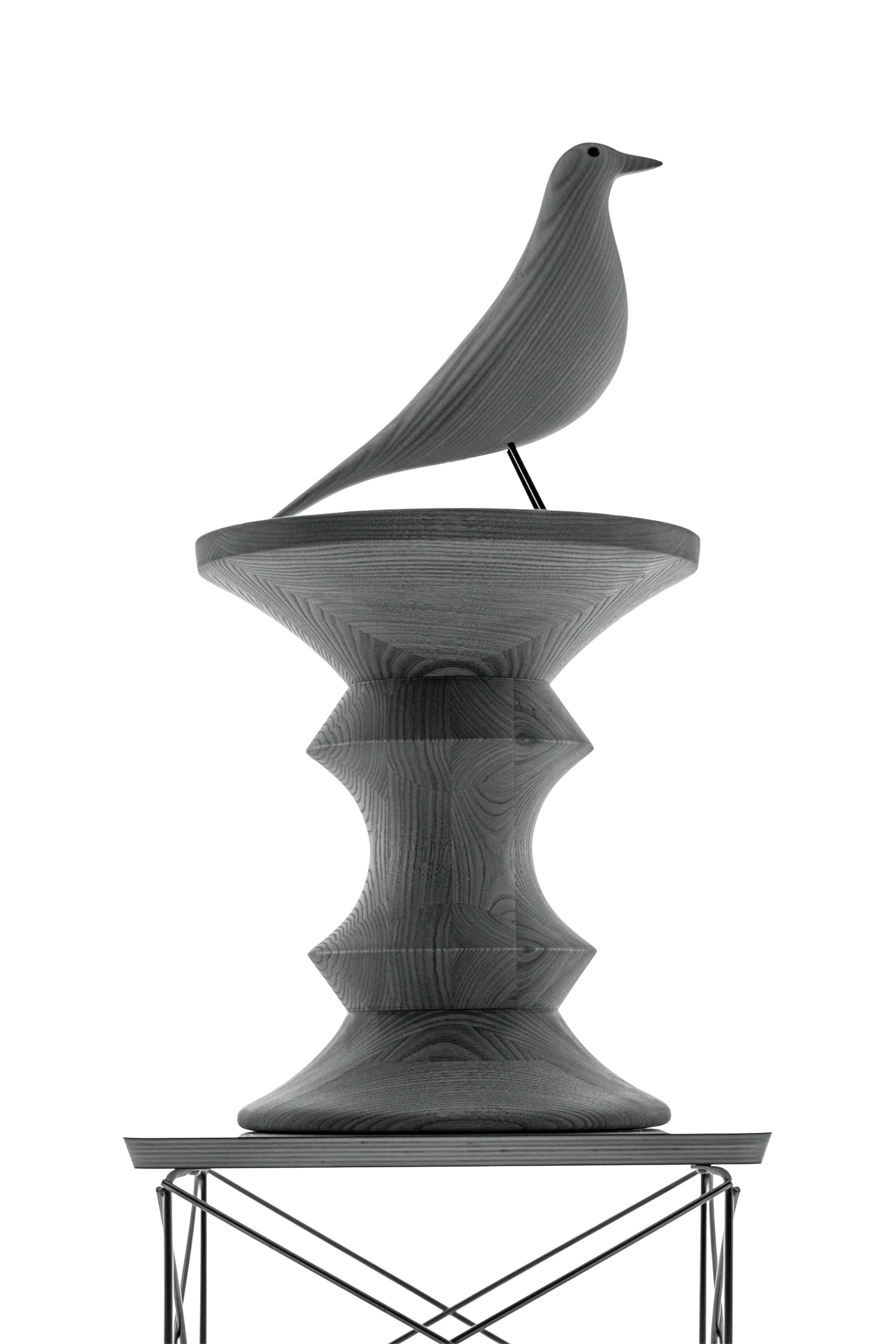 Stool Model C, chesnut