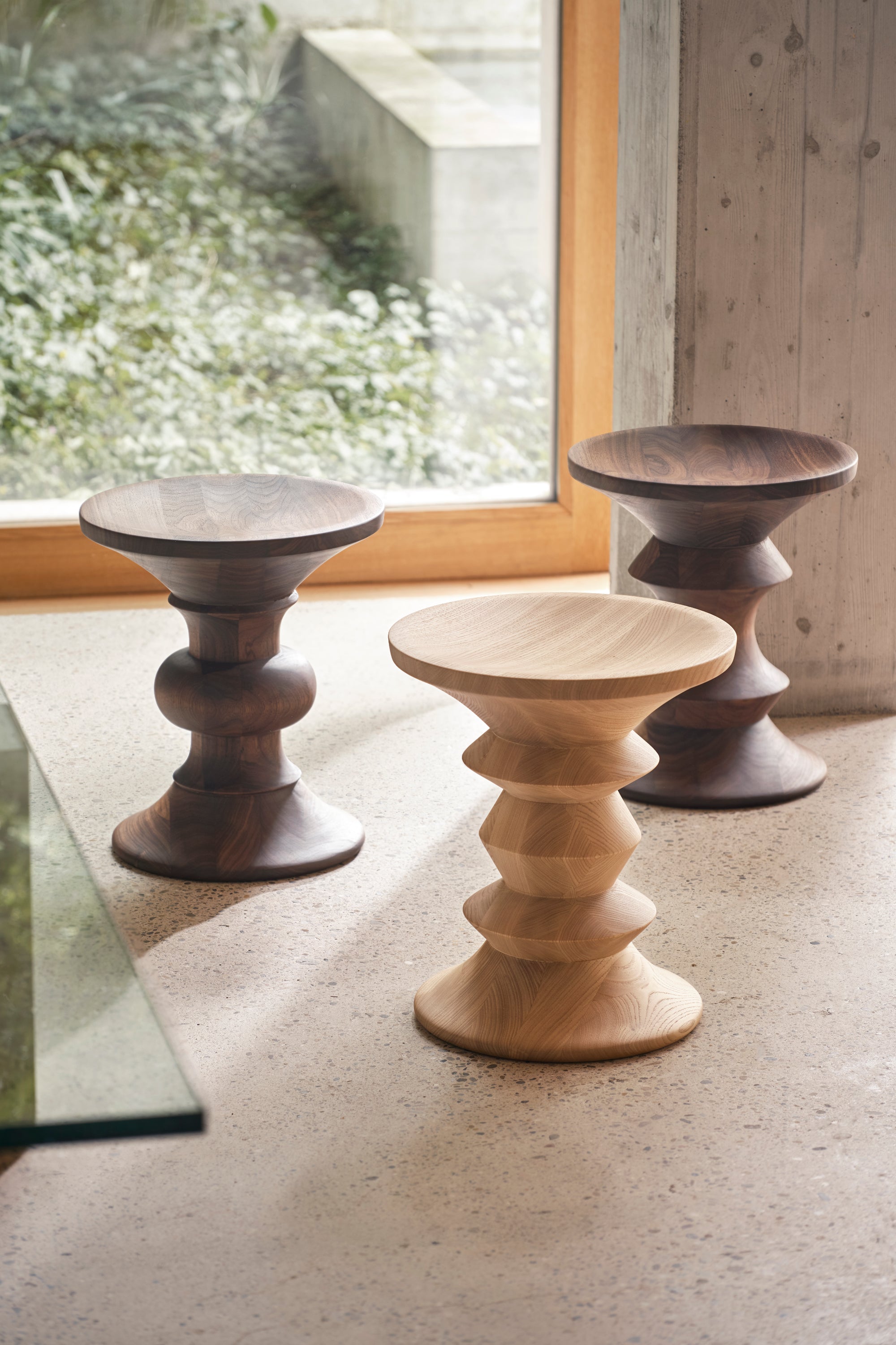 Stool Model C, walnut