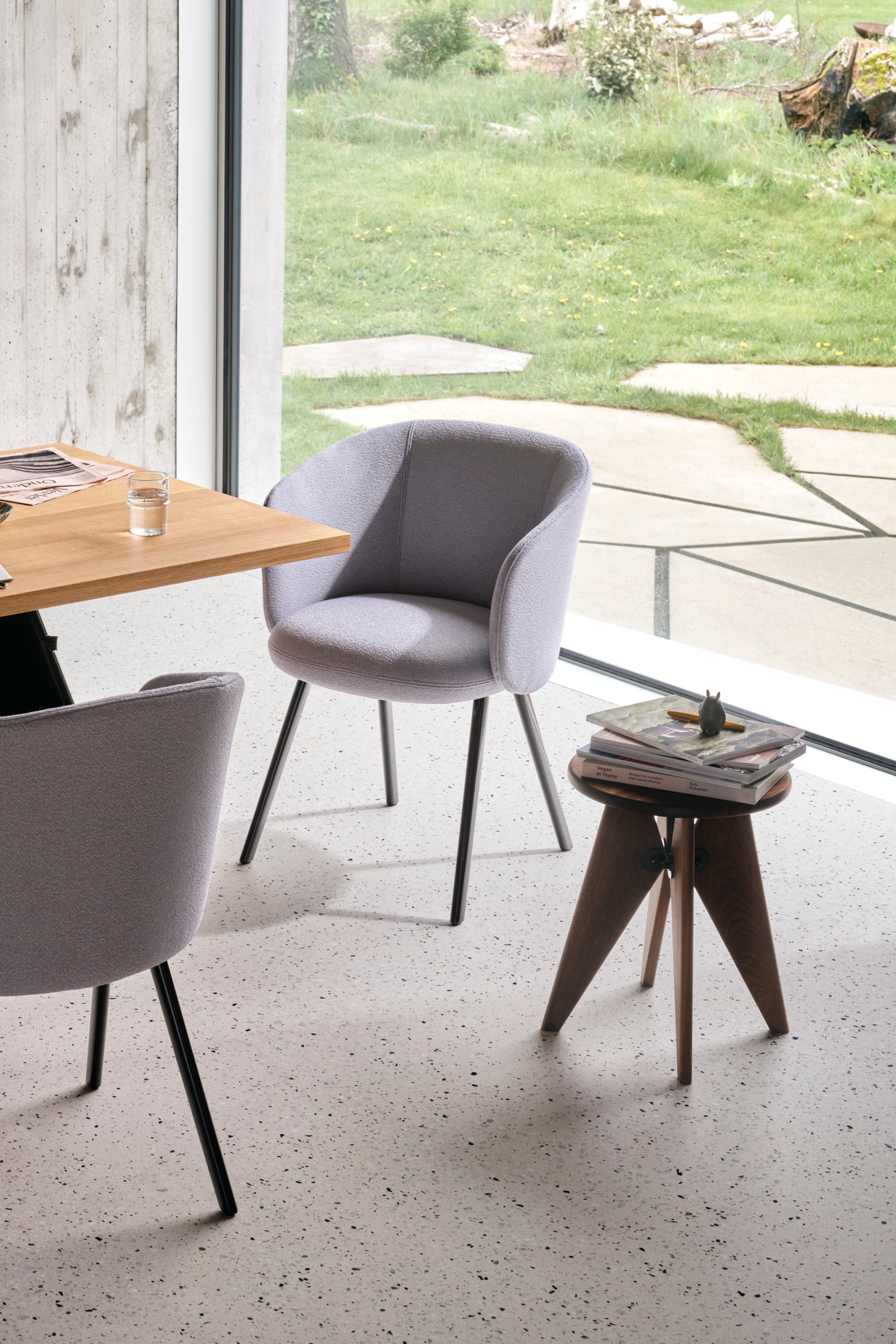Tabouret Bois Stool Dark Oak