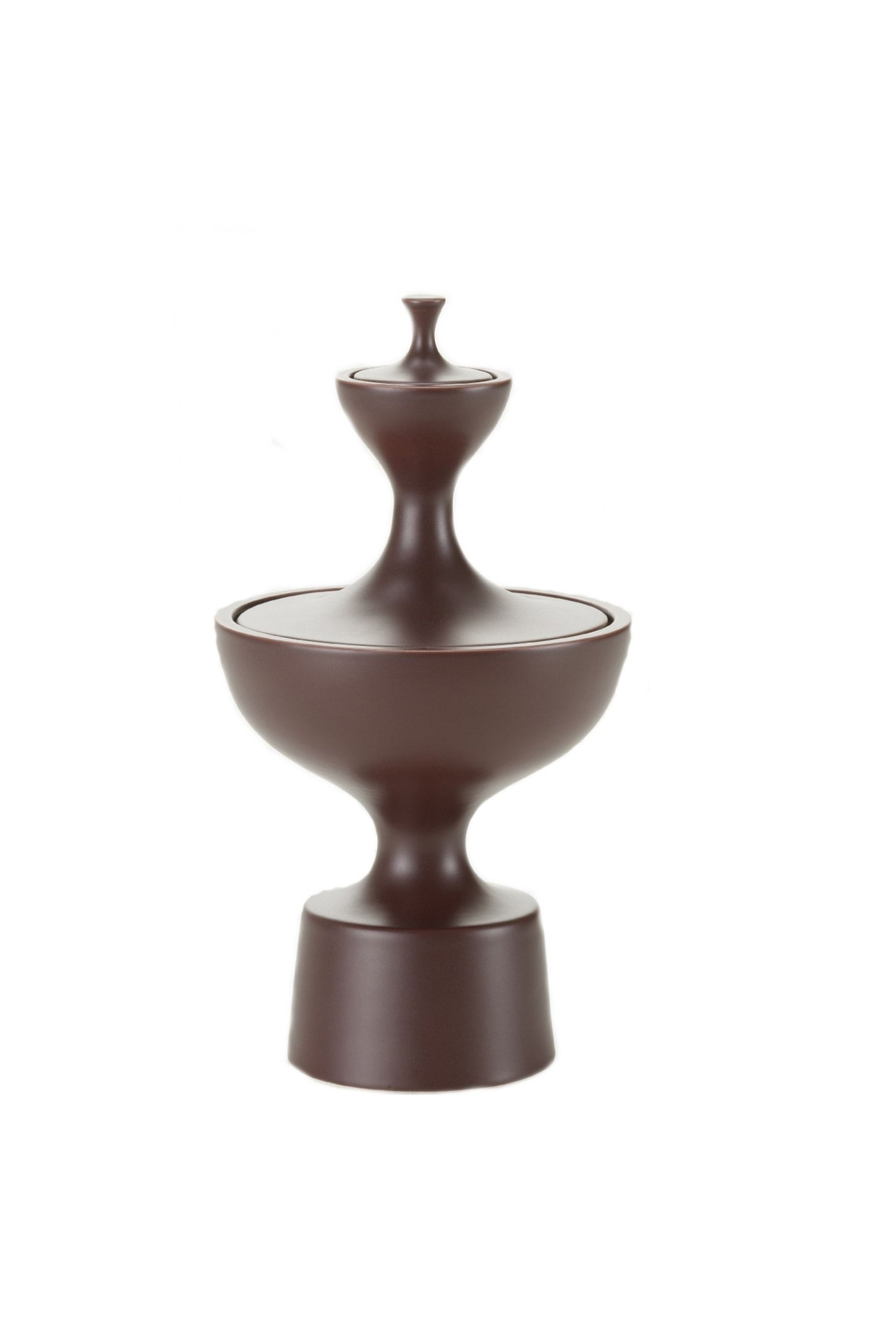 Ceramic container dark aubergine No. 1