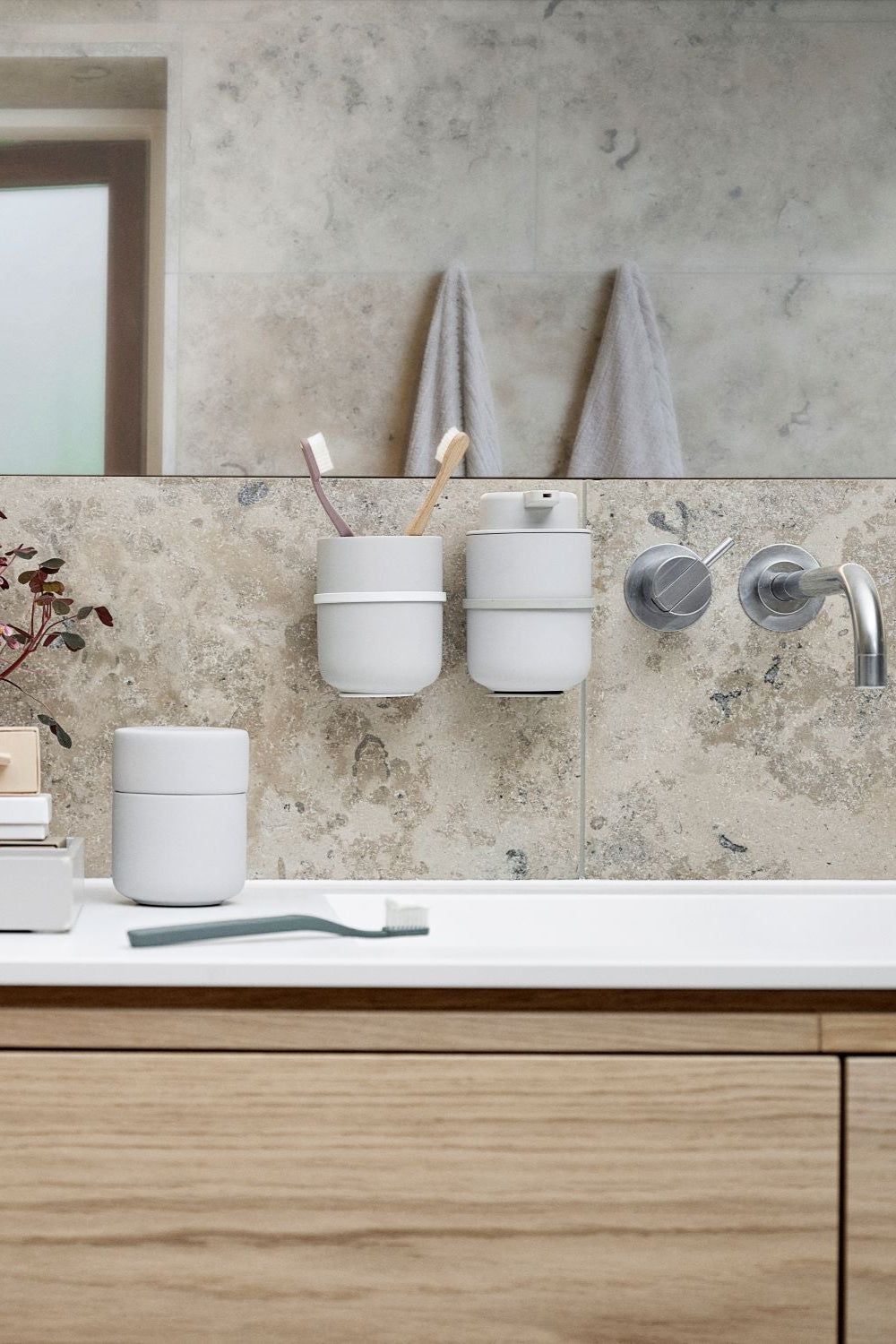 Ume Soap Dispenser Soft Grey | Zone Denmark | Home of Solinfo